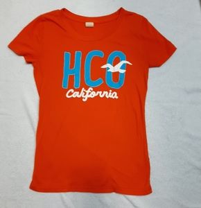 Hollister size large orange t shirt